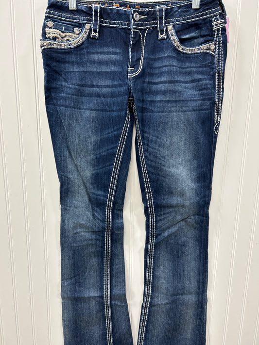 Jeans Boot Cut By Rock Revival In Blue Denim, Size:6
