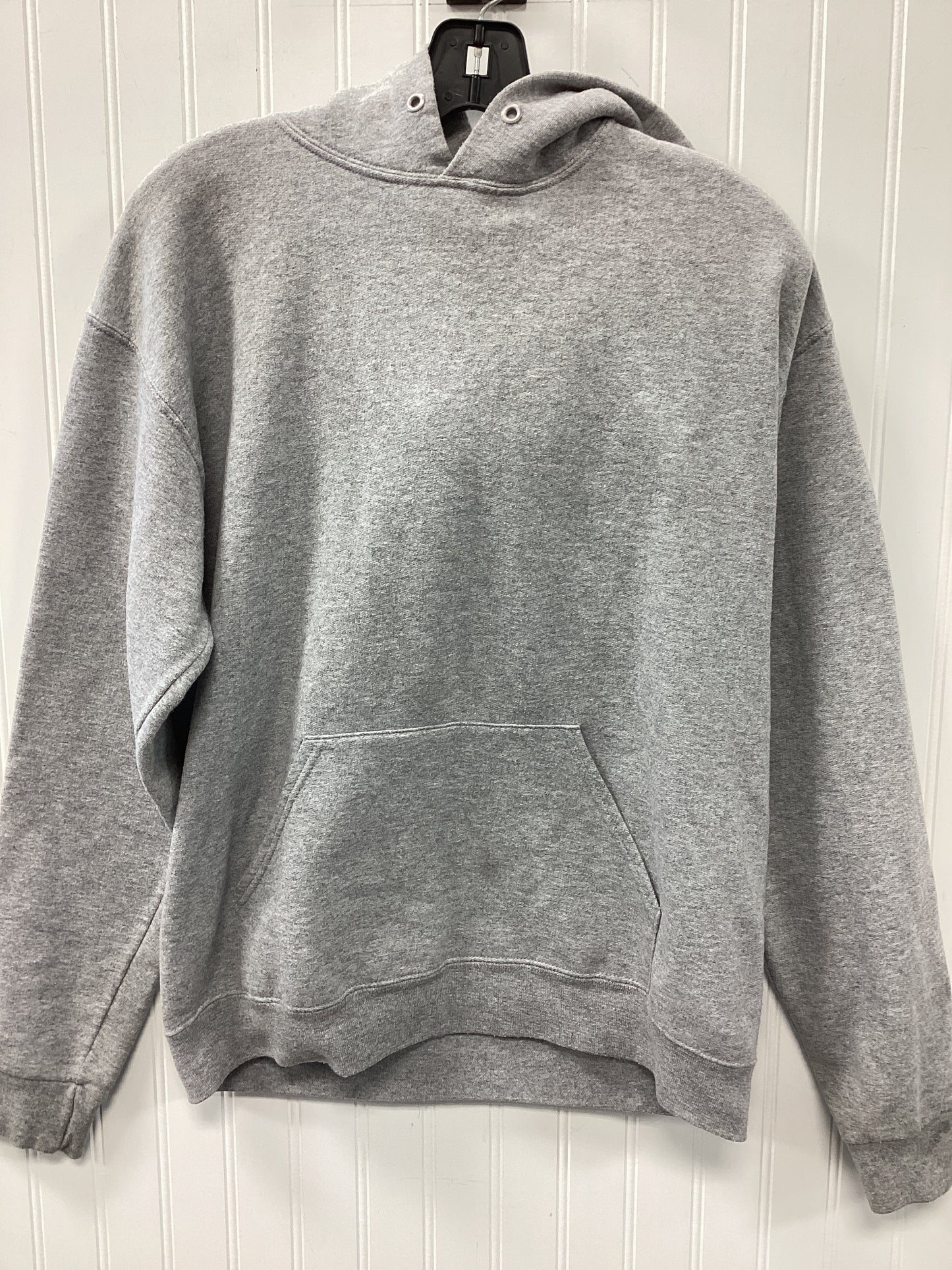 Sweatshirt Hoodie By Jerzees In Grey, Size:M