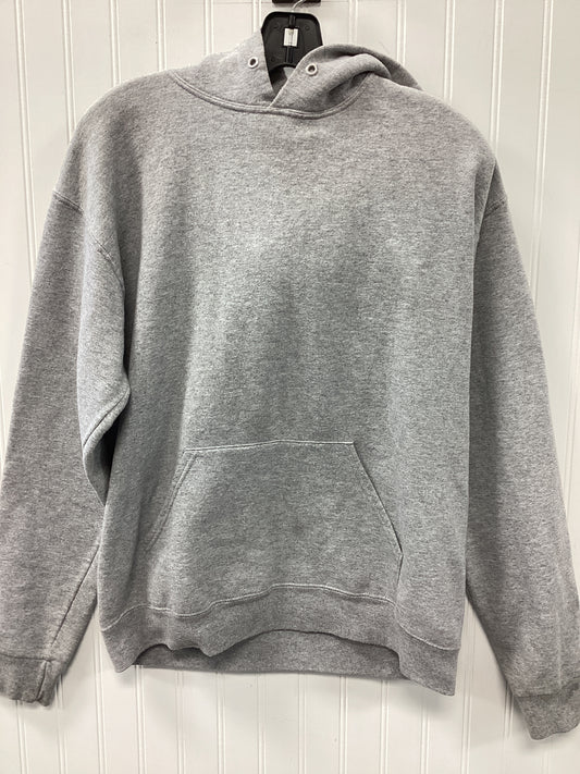 Sweatshirt Hoodie By Jerzees In Grey, Size:M