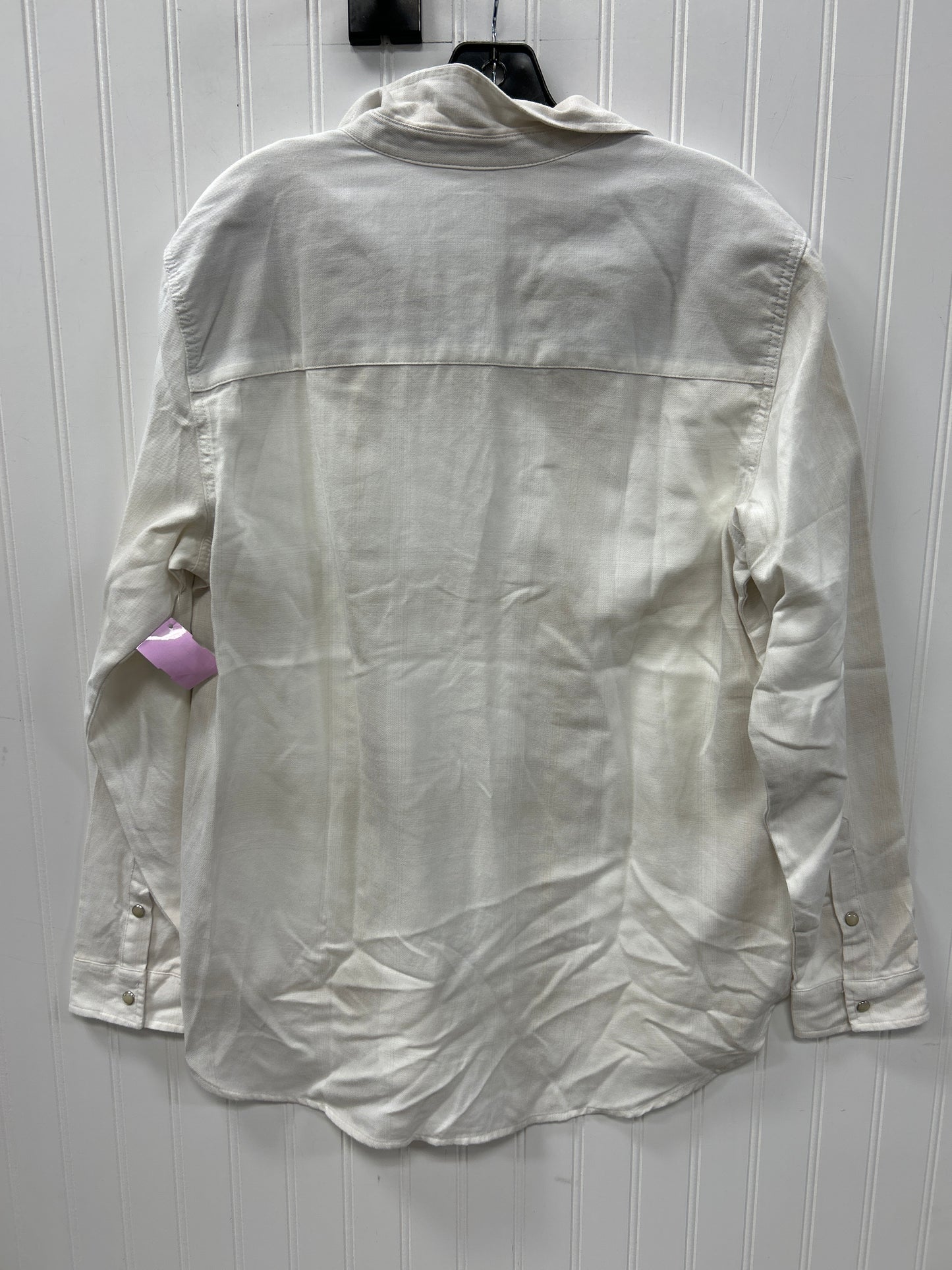 Blouse Ls By Jachs Girlfirend In White, Size:L