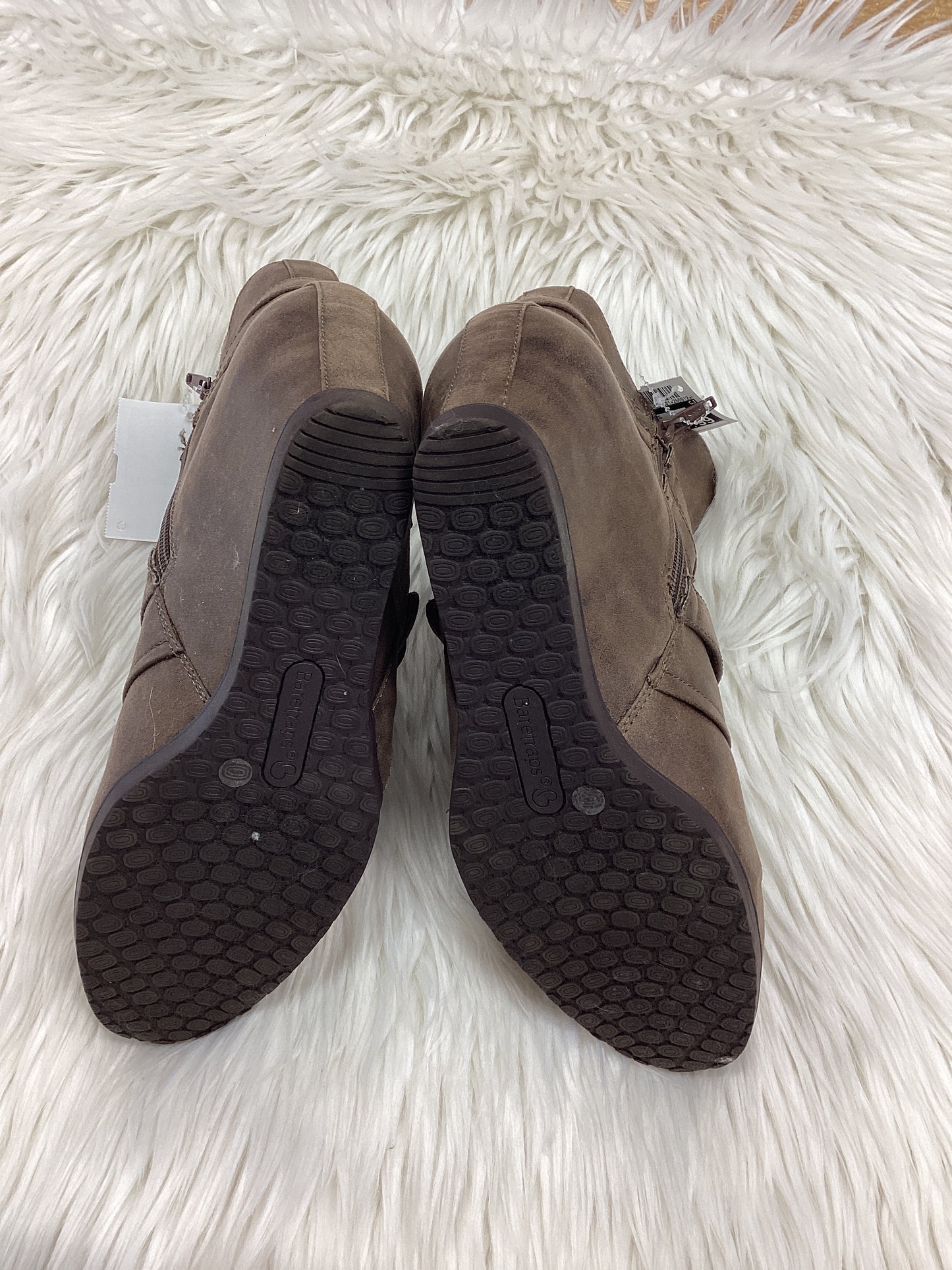 Boots Ankle Heels By Cmc In Brown, Size:9