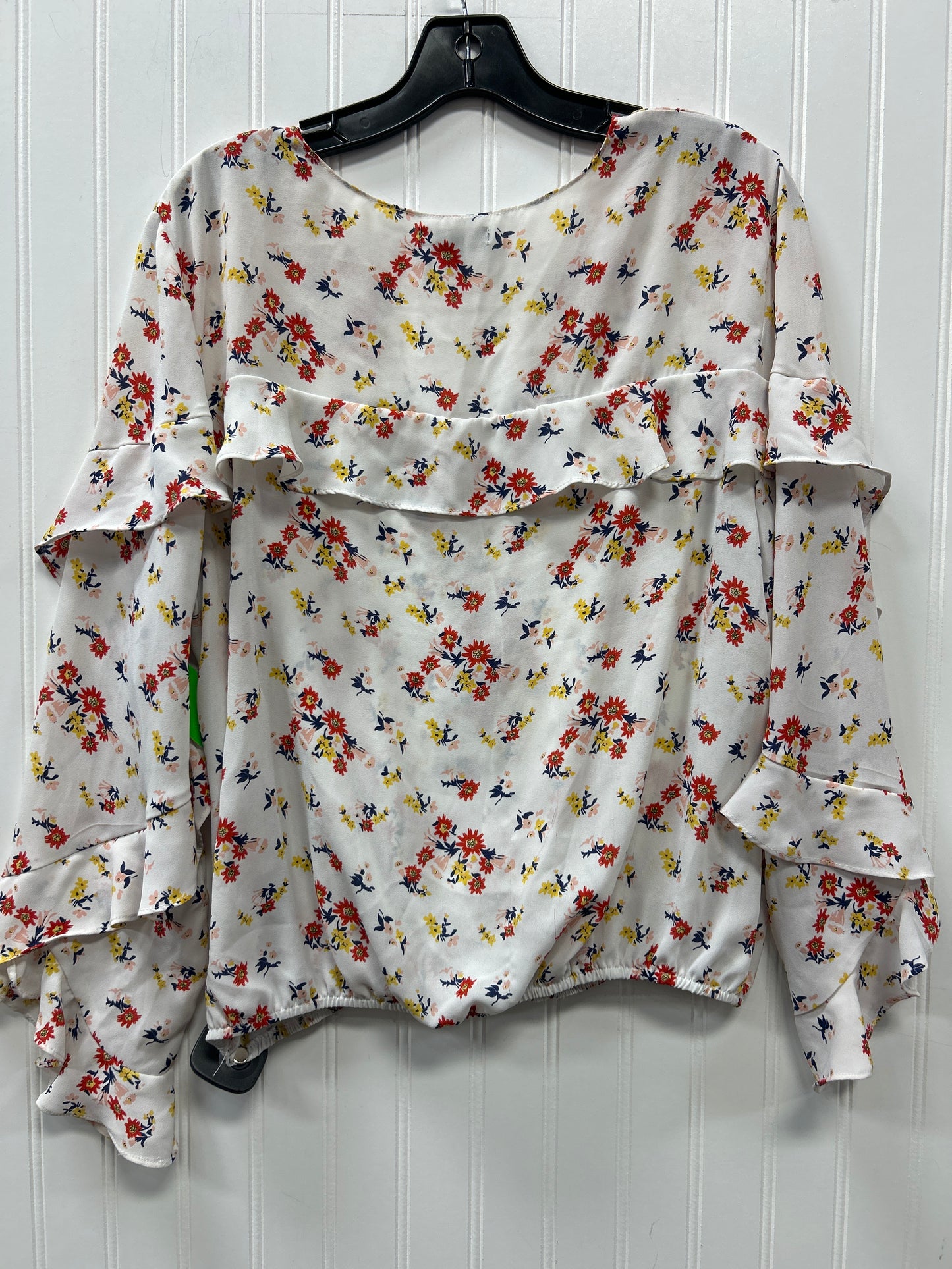 Blouse Ls By Max Edition In Floral Print, Size:Xlp