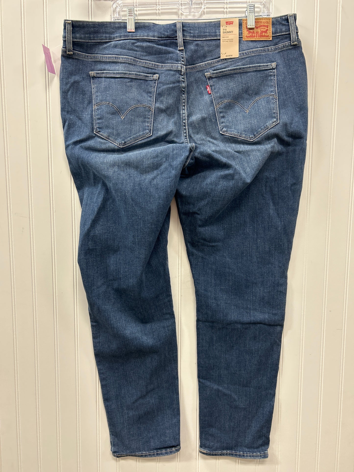 Jeans Skinny By Levis In Blue Denim, Size:24 NWT