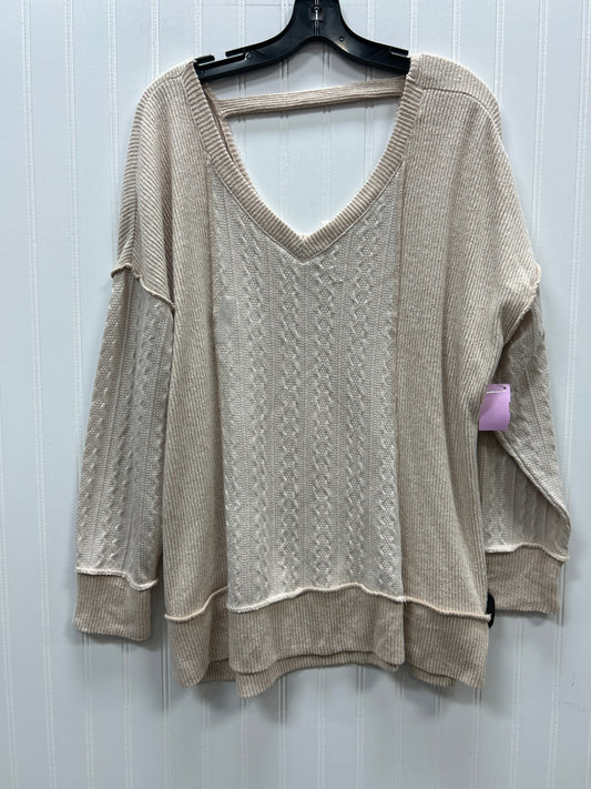 Top Ls By Maurices In Cream, Size:1X
