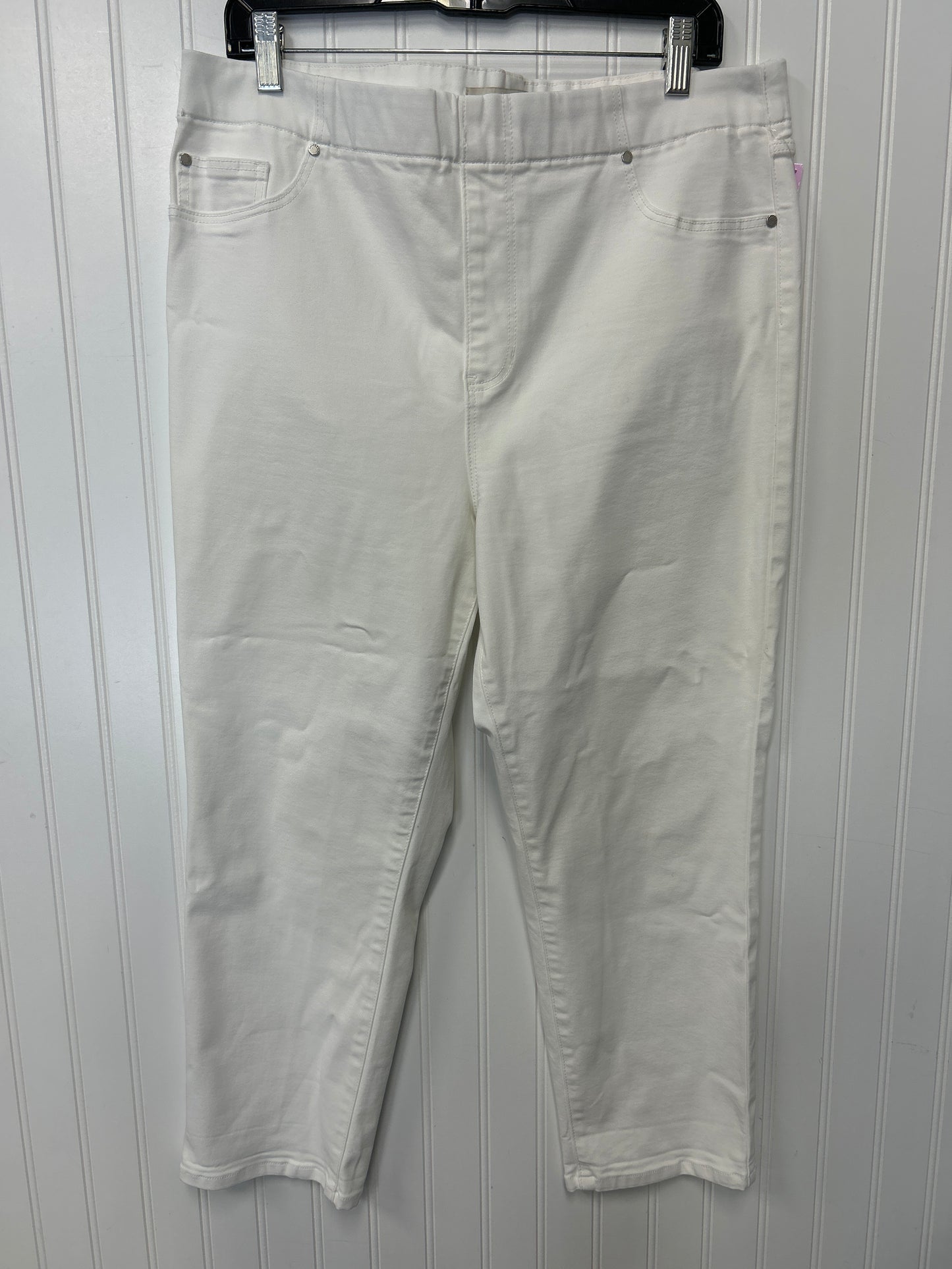 Capris By Liverpool In White, Size:16