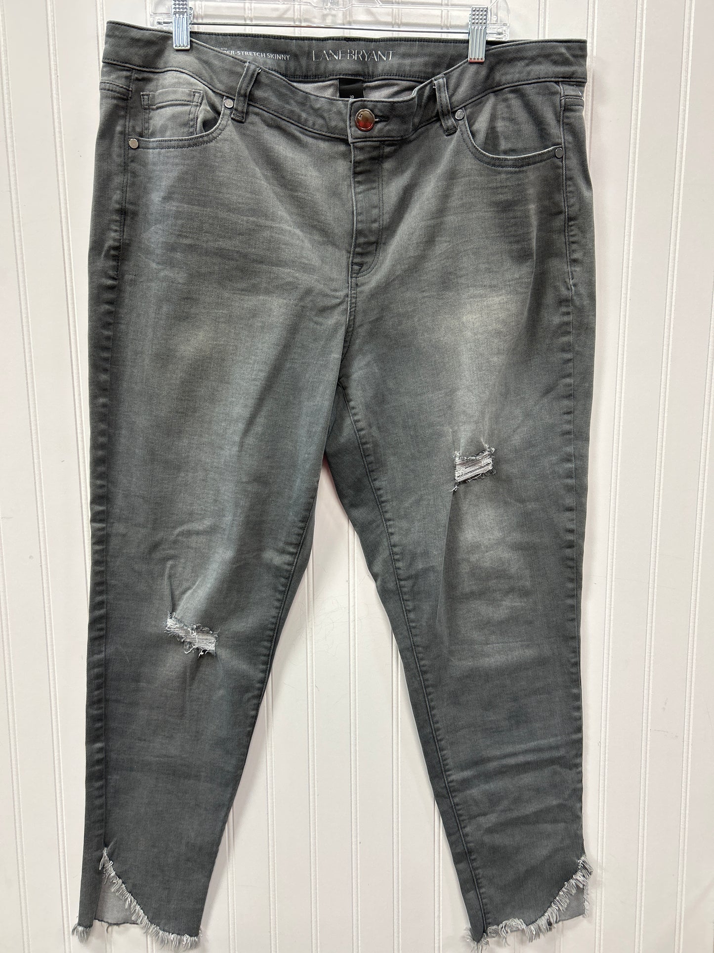 Jeans Skinny By Lane Bryant In Grey Denim, Size:20