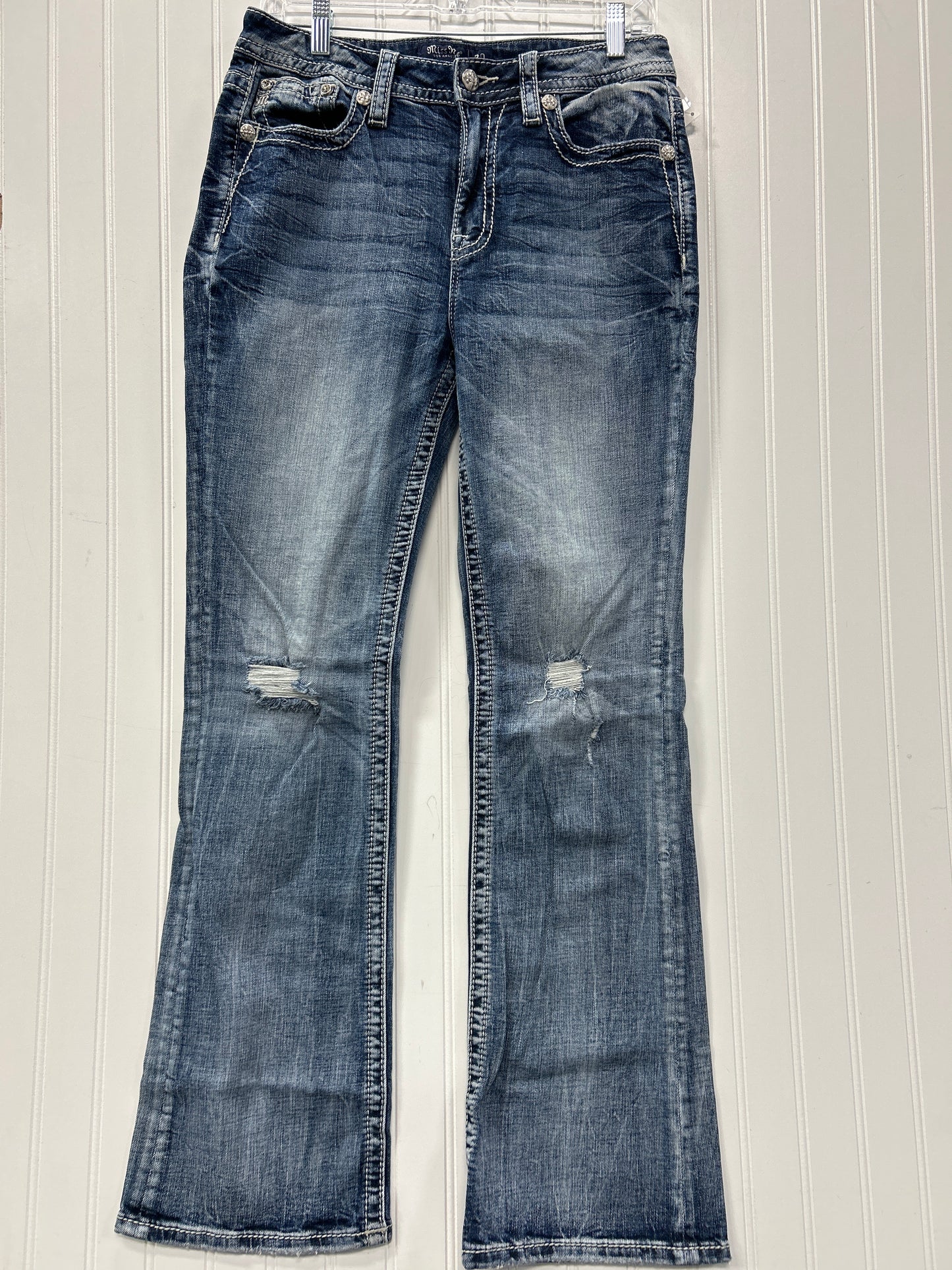 Jeans Boot Cut By Miss Me In Blue Denim, Size:8