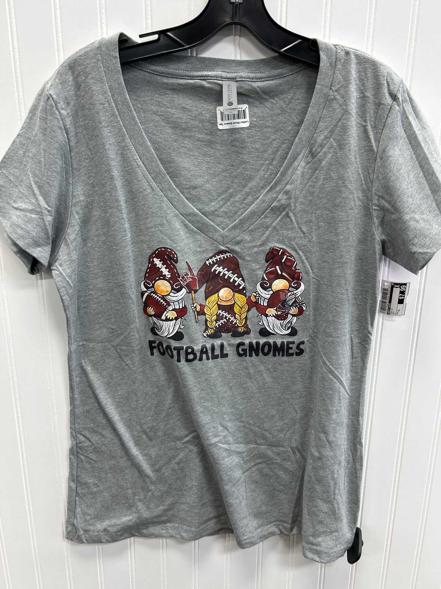 Top Ss By Next Level In Grey, Size:Xl