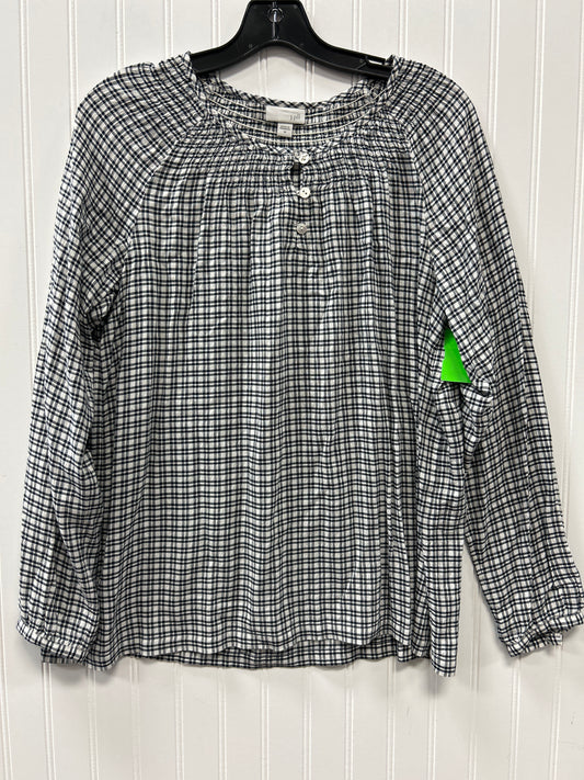 Top Ls By J. Jill In Black & Cream, Size:M