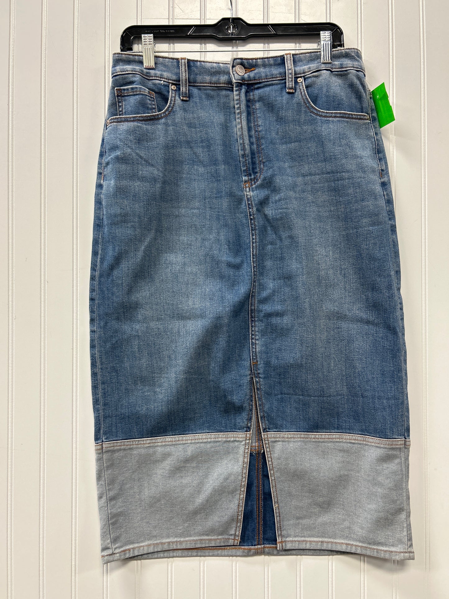 Skirt Midi By Chicos In Blue Denim, Size:S