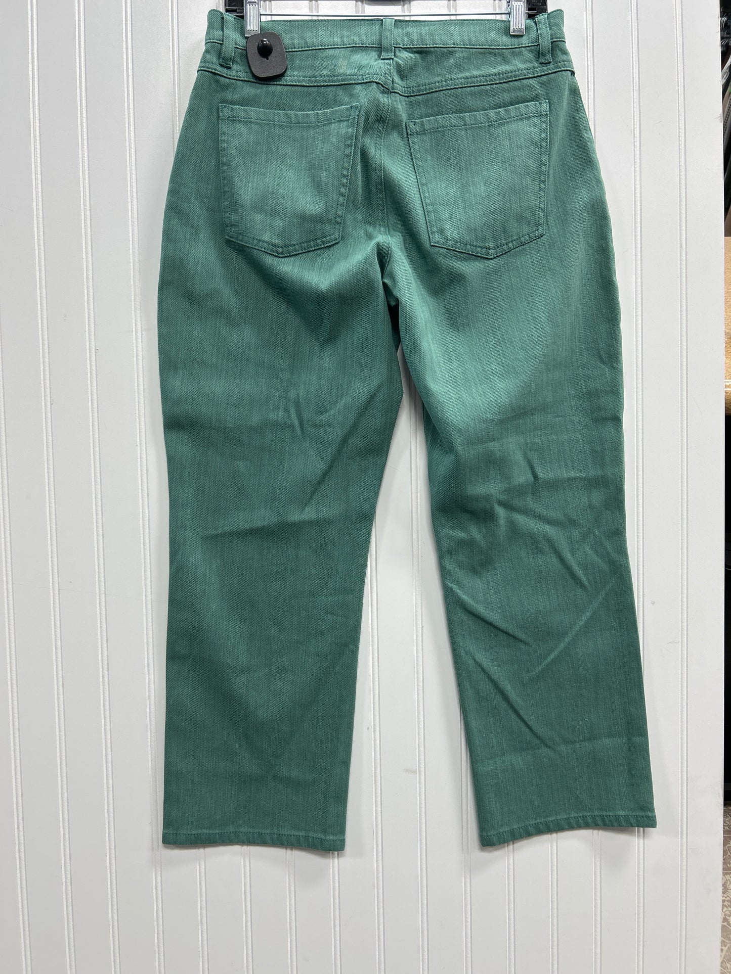 Jeans Straight By Cabi In Green Denim, Size:8