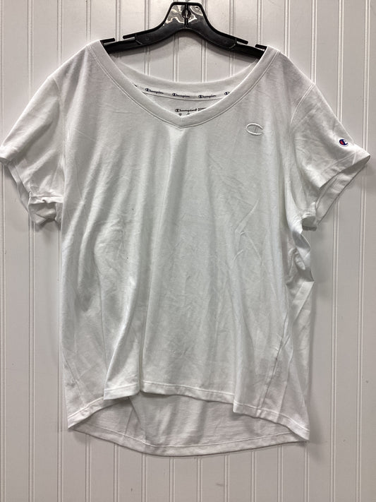 Athletic Top Ss By Champion In White, Size:1X
