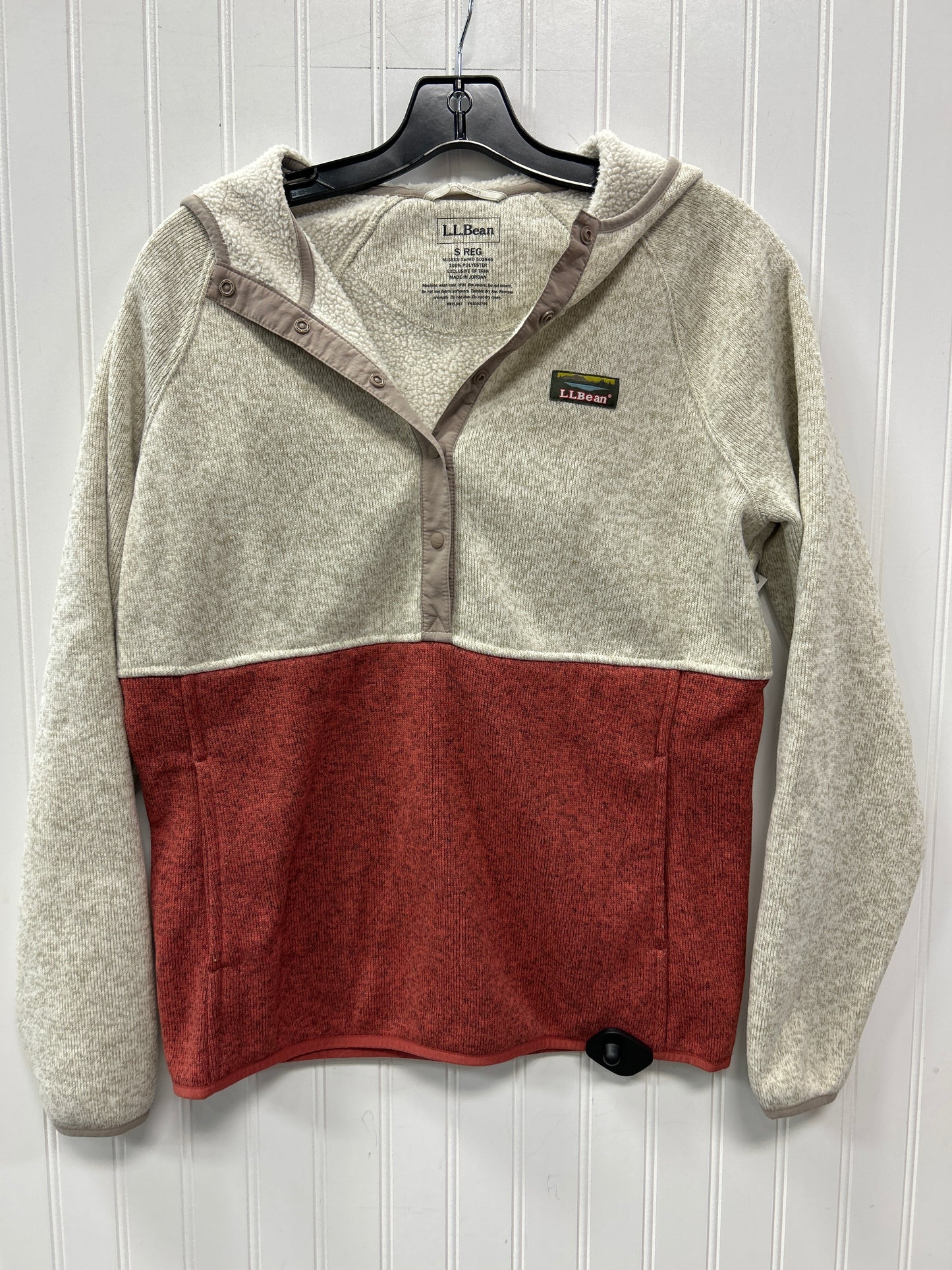 Sweatshirt Hoodie By L.L. Bean In Tan, Size:S