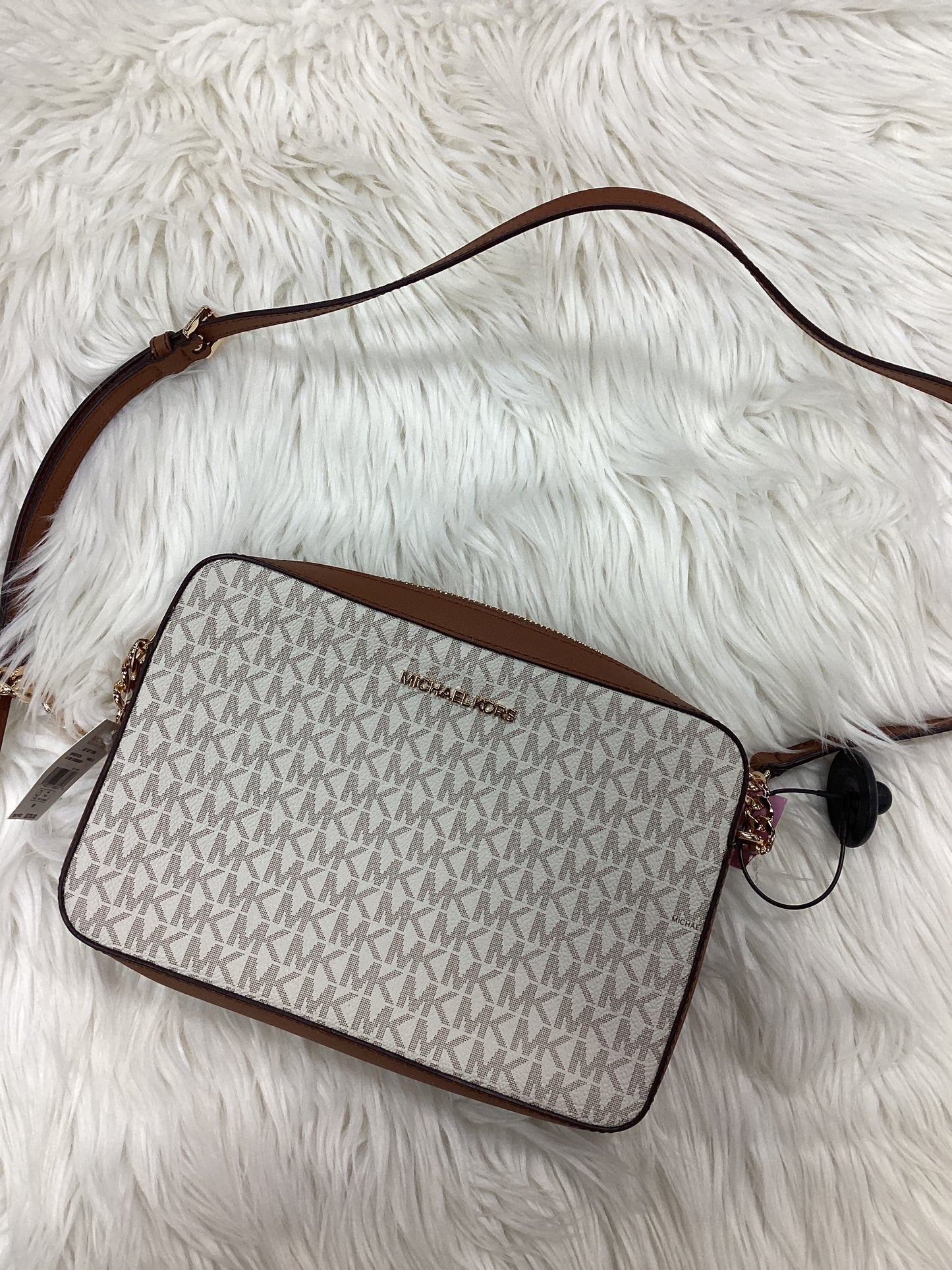 Handbag Designer By Michael Kors In Cream, Size:Medium