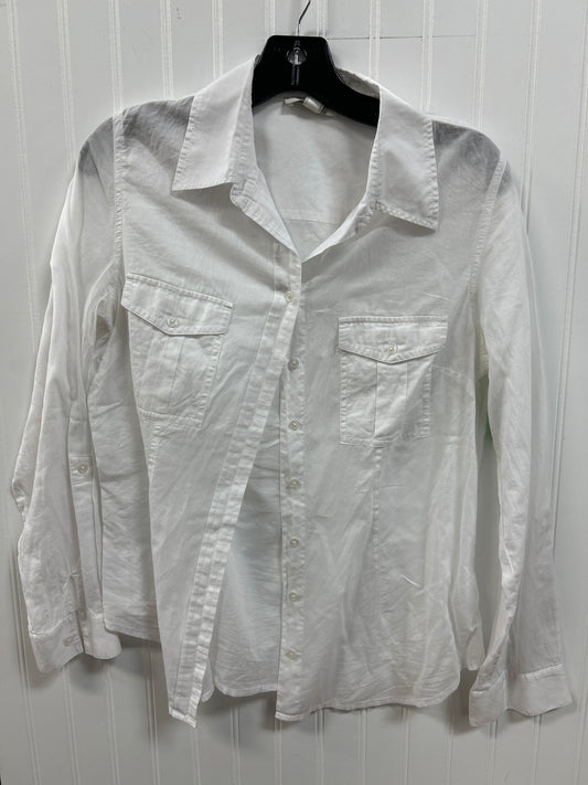 Blouse Ls By Coldwater Creek In White, Size:S