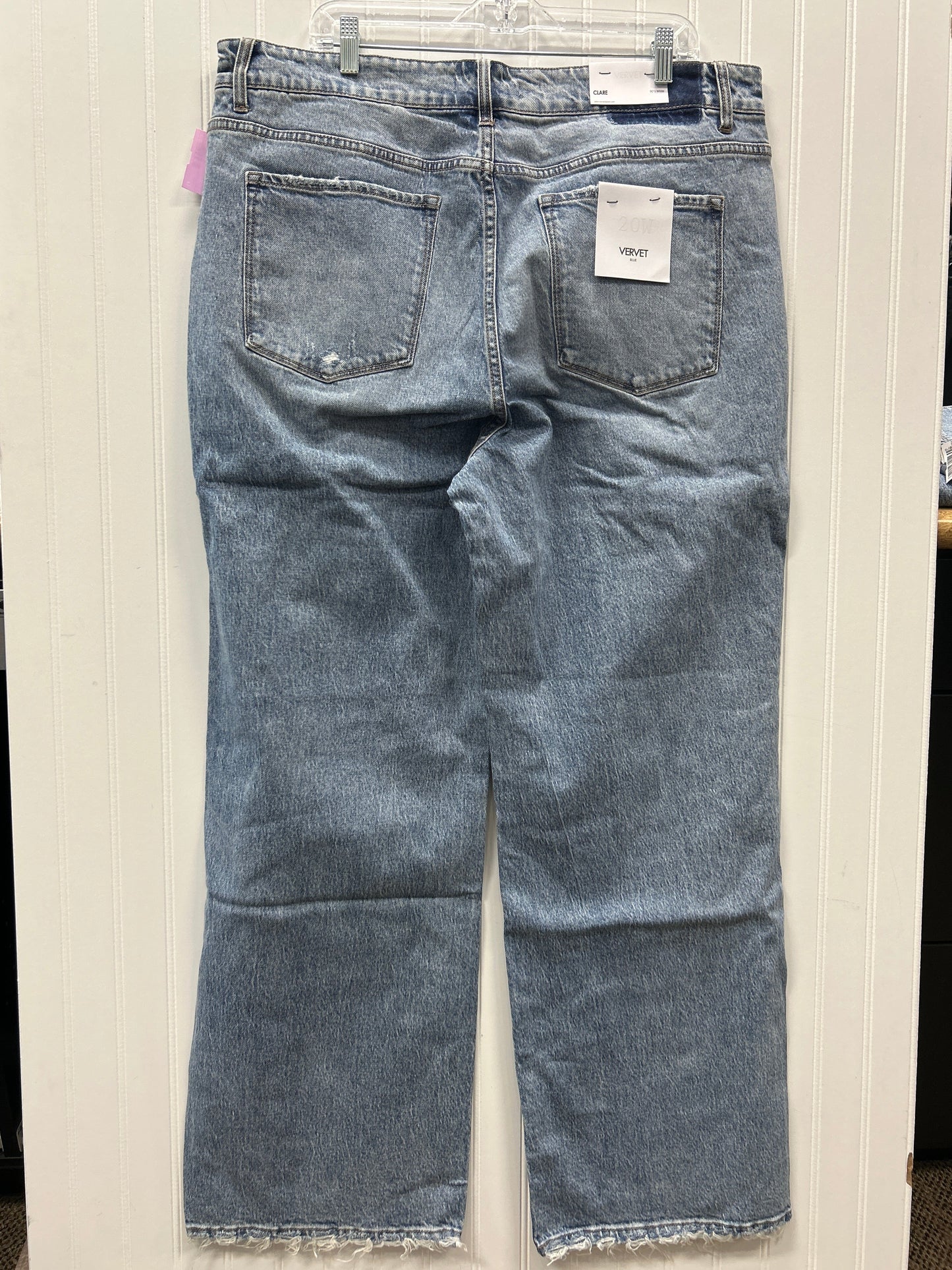 Jeans Wide Leg By Vervet In Blue Denim, Size:20 NWT