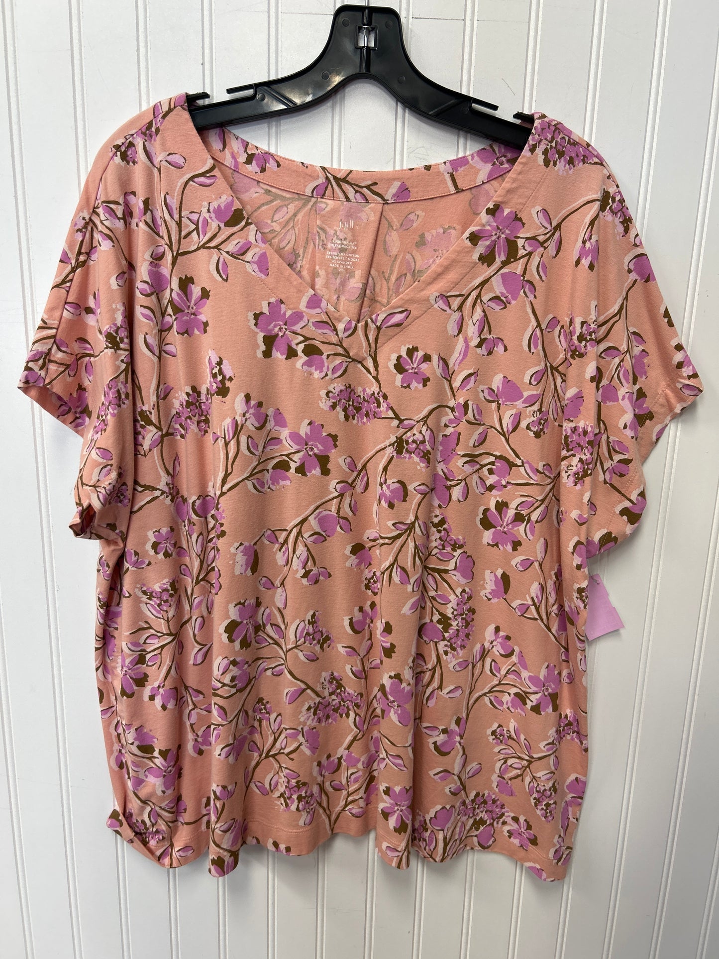 Top Ss By J. Jill In Coral, Size:2X