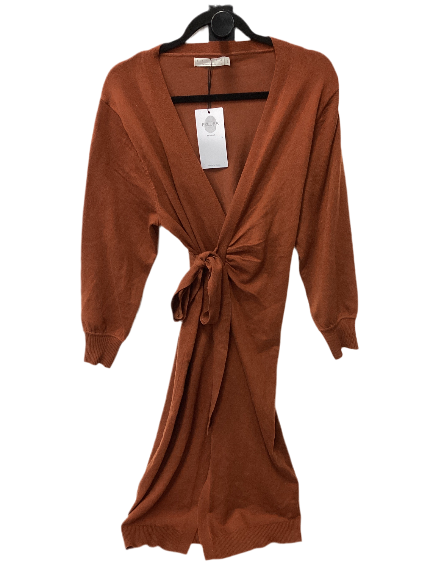 Dress Sweater By Exlura In Brown, Size:Xs