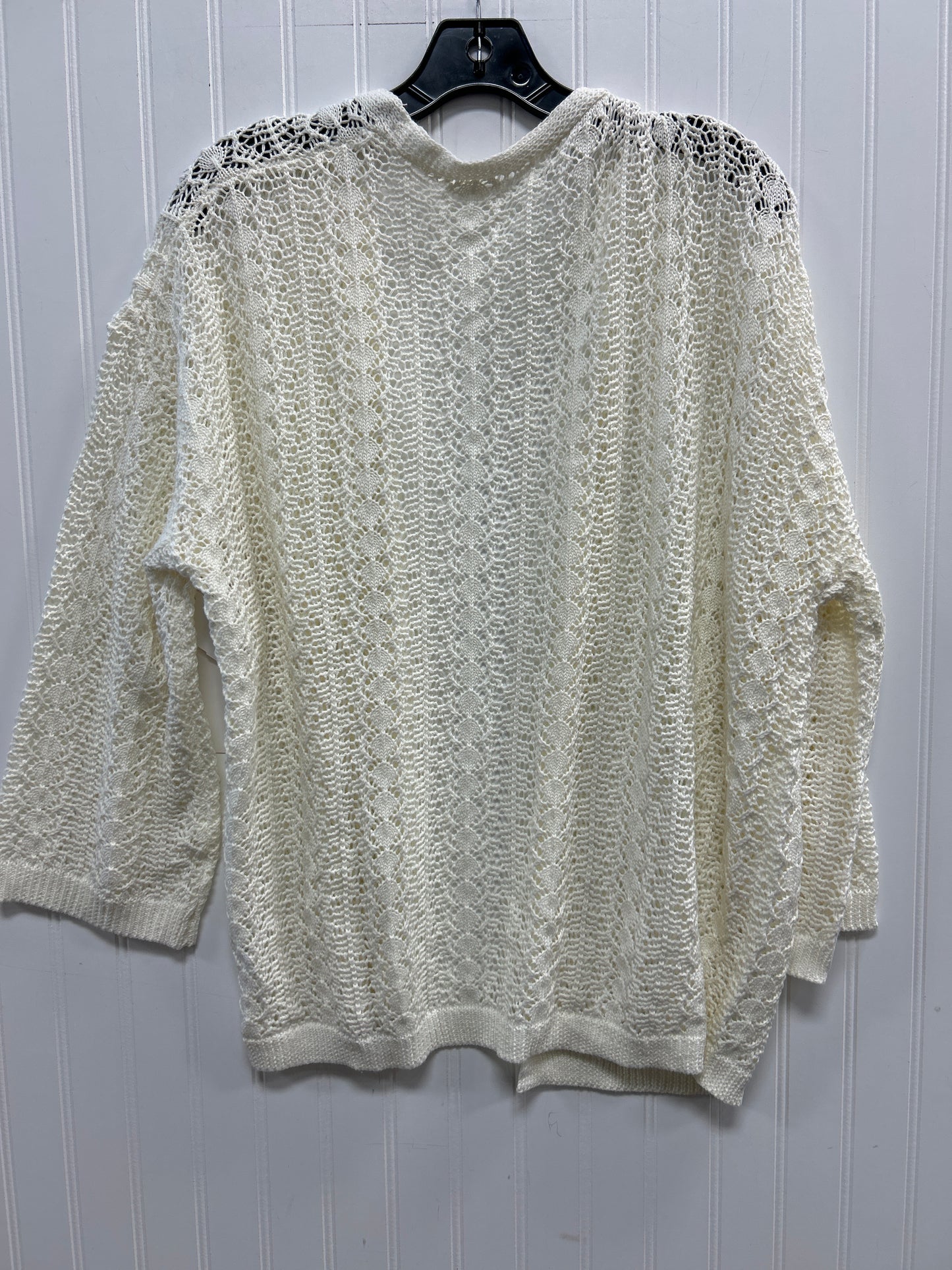 Sweater Cardigan By Clothes Mentor In Cream, Size:S