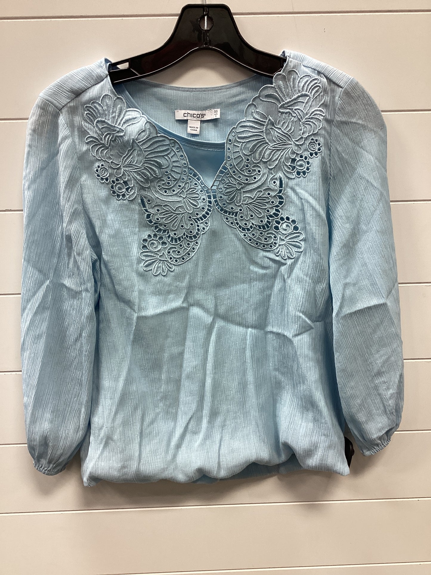 Top Ls By Chicos In Blue, Size:2