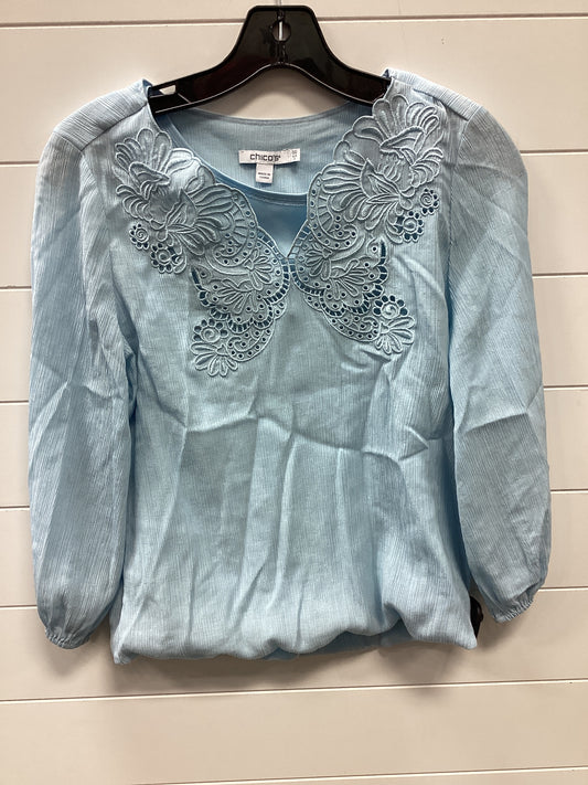 Top Ls By Chicos In Blue, Size:2