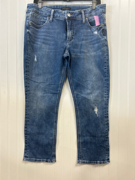 Jeans Wide Leg By Silver In Blue Denim, Size:8