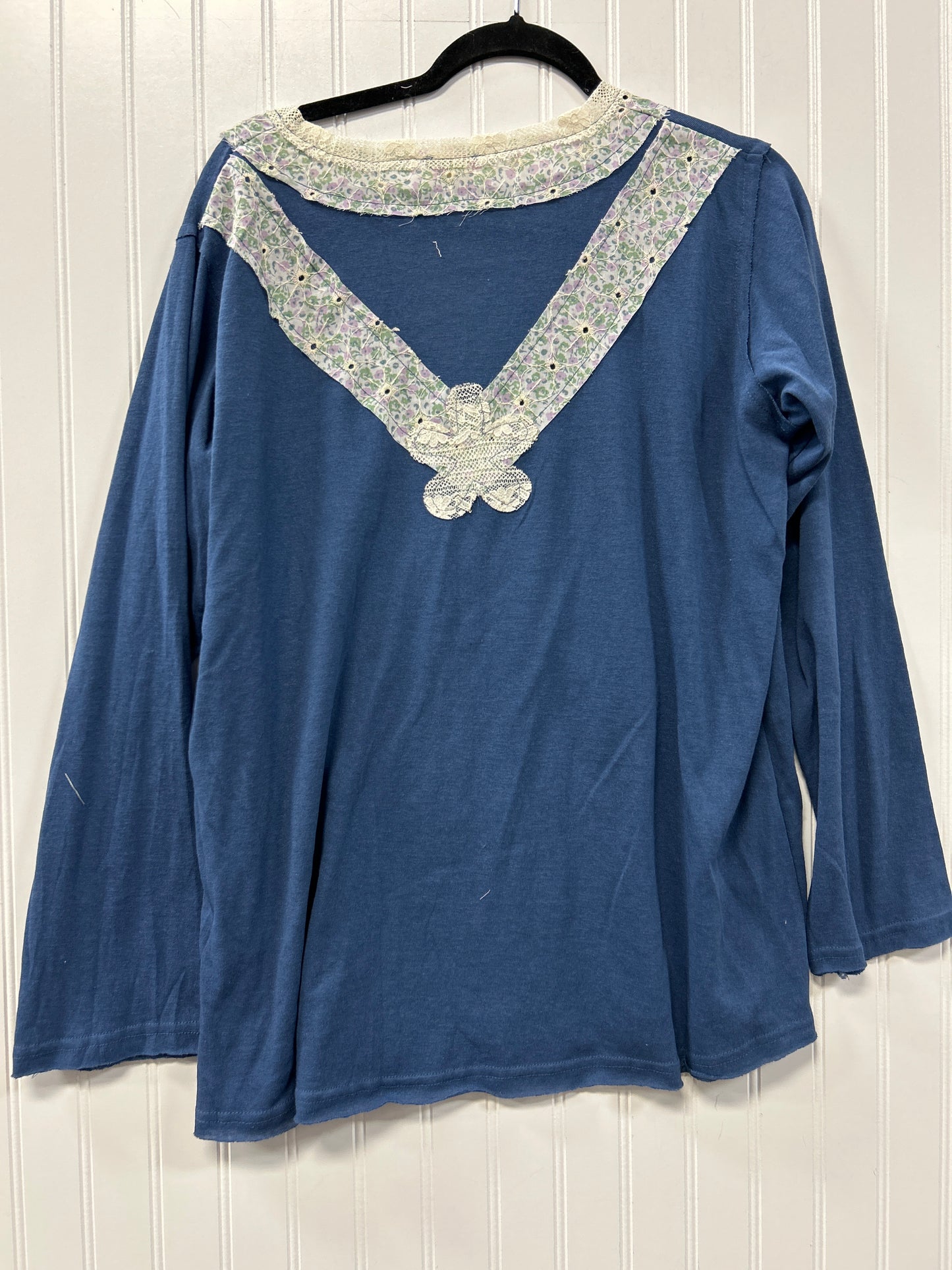Blouse Ls By Pol In Navy, Size:L