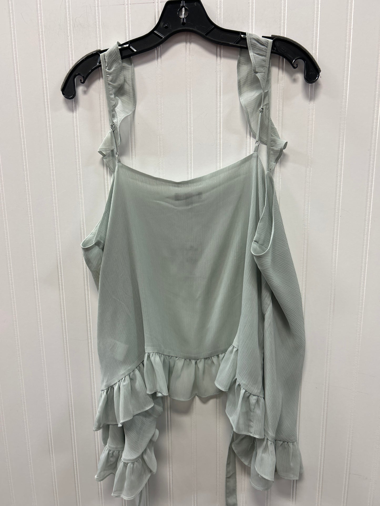 Blouse Sleeveless By Express In Aqua, Size:Xl