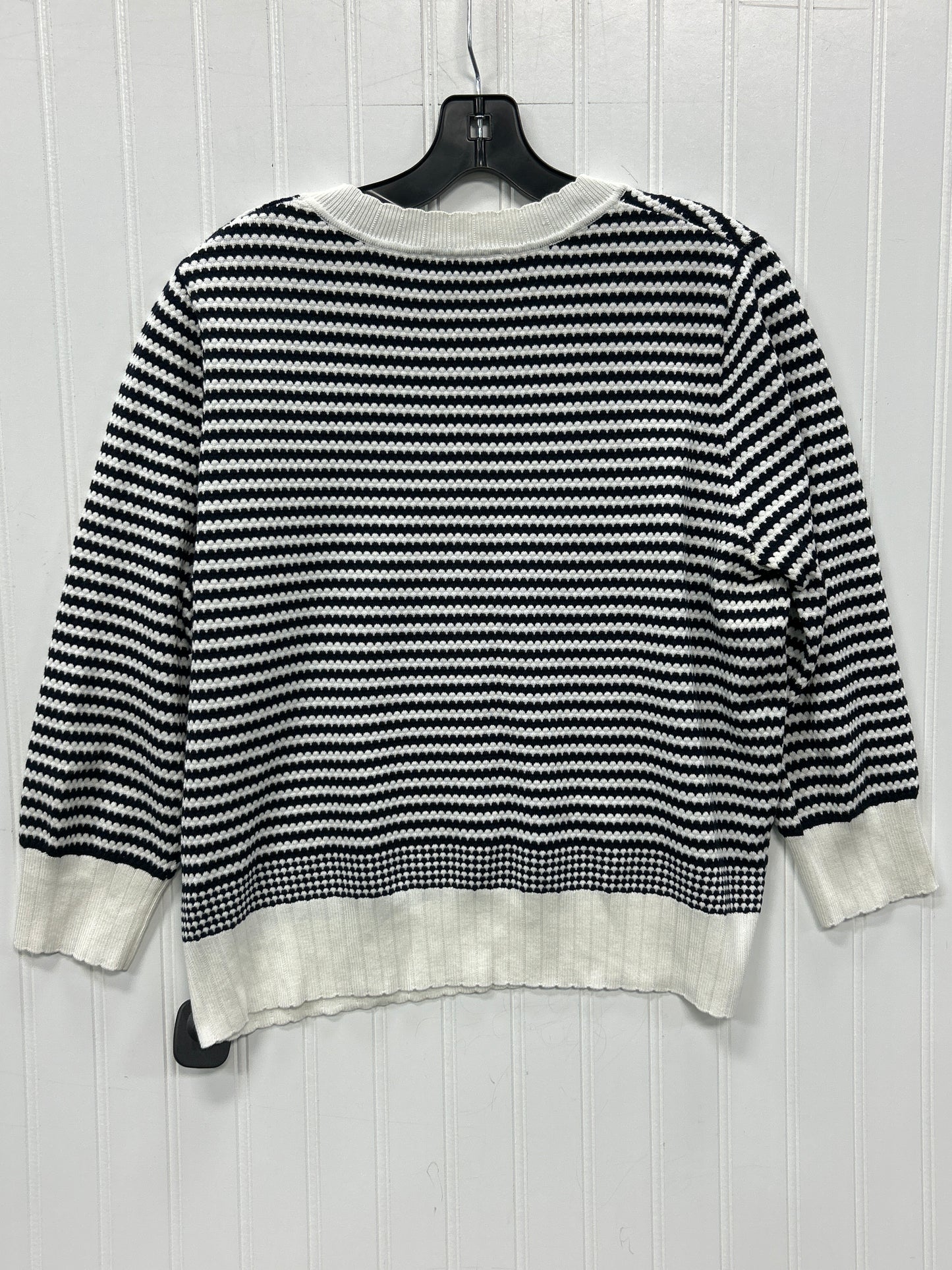 Top Ls By Adrianna Papell In Black & White, Size:L