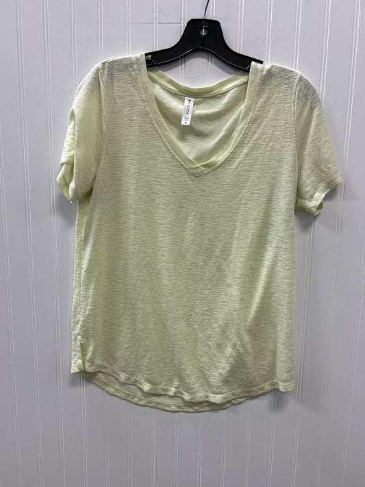 Athletic Top Ss By Athleta In Yellow, Size:M