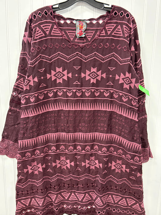 Tunic Ls By Johnny Was In Purple, Size:M