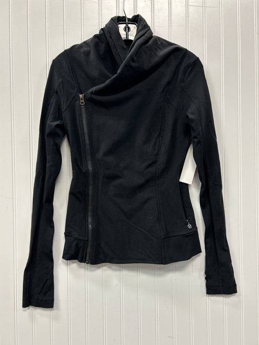 Athletic Jacket By Lululemon In Black, Size:6