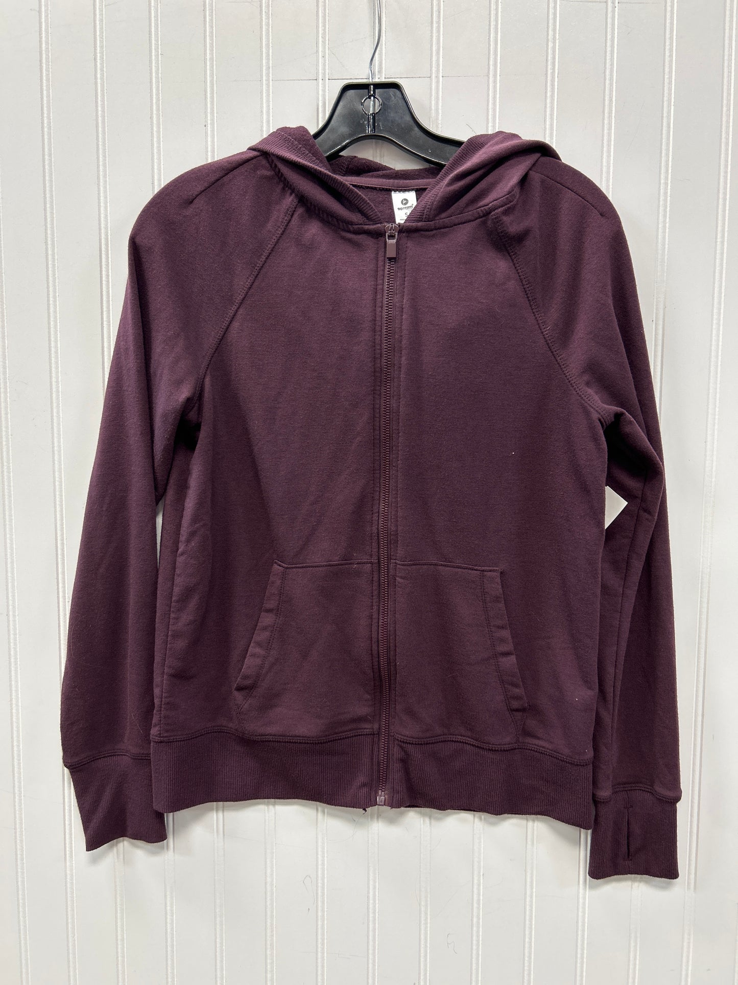 Athletic Top Ls Hoodie By 90 Degrees By Reflex In Purple, Size:S