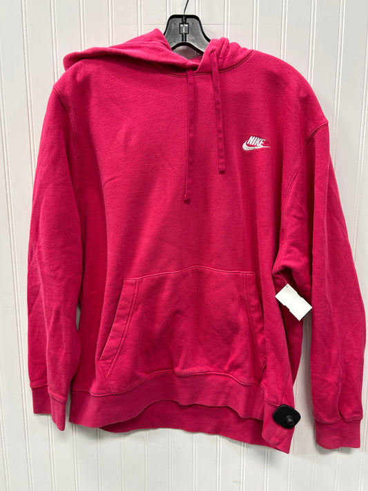 Athletic Sweatshirt Hoodie By Nike Apparel In Pink, Size:Xl
