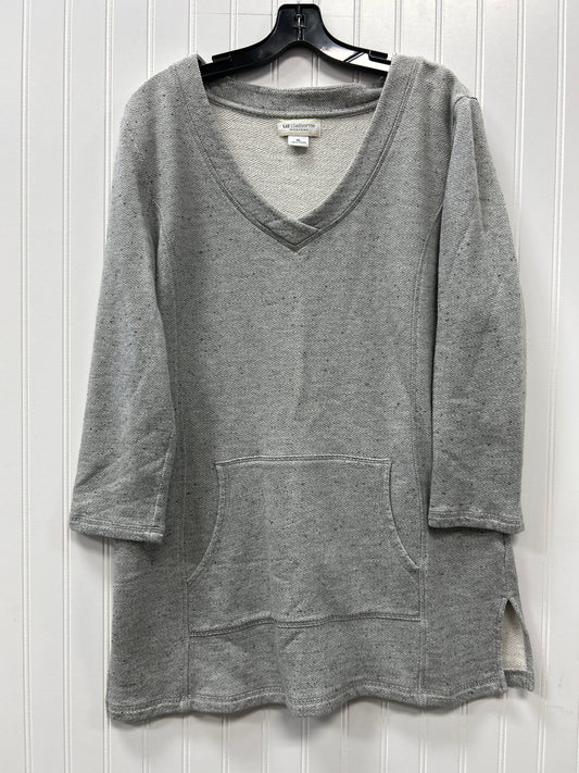 Sweatshirt Crewneck By Liz Claiborne In Grey, Size:Xl