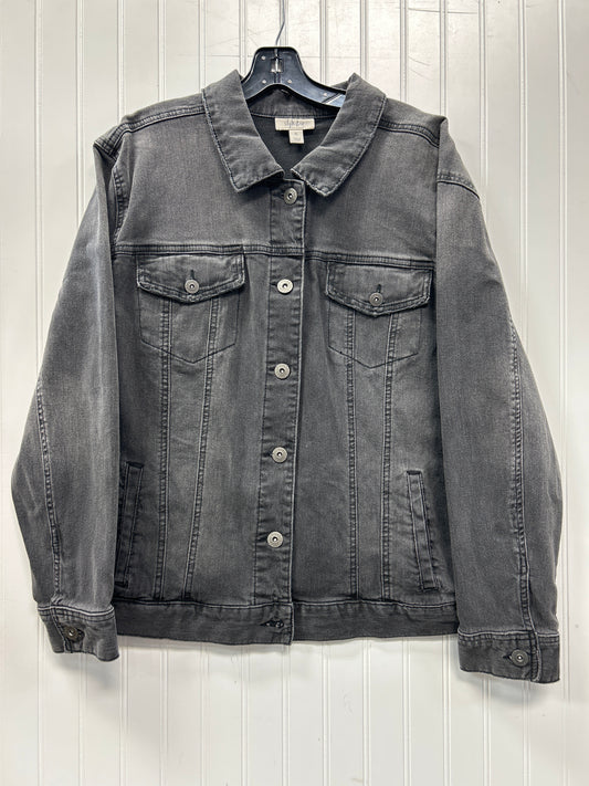 Jacket Denim By Style And Co Collection Women In Black Denim, Size:Xl