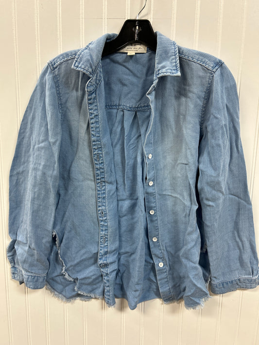 Top Ls By Cloth & Stone In Blue, Size:Xs