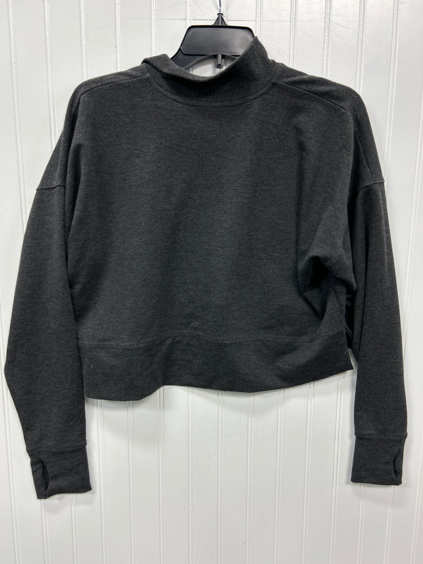 Athletic Top Ls Collar By Ideology In Grey, Size:S