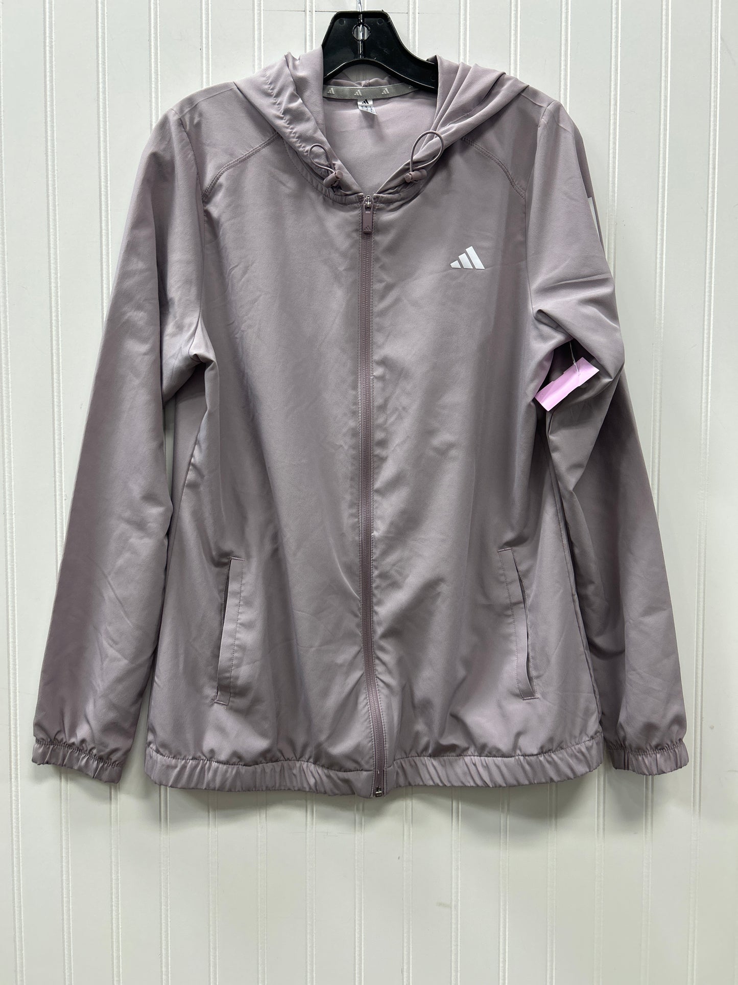Athletic Jacket By Adidas In Purple, Size:M