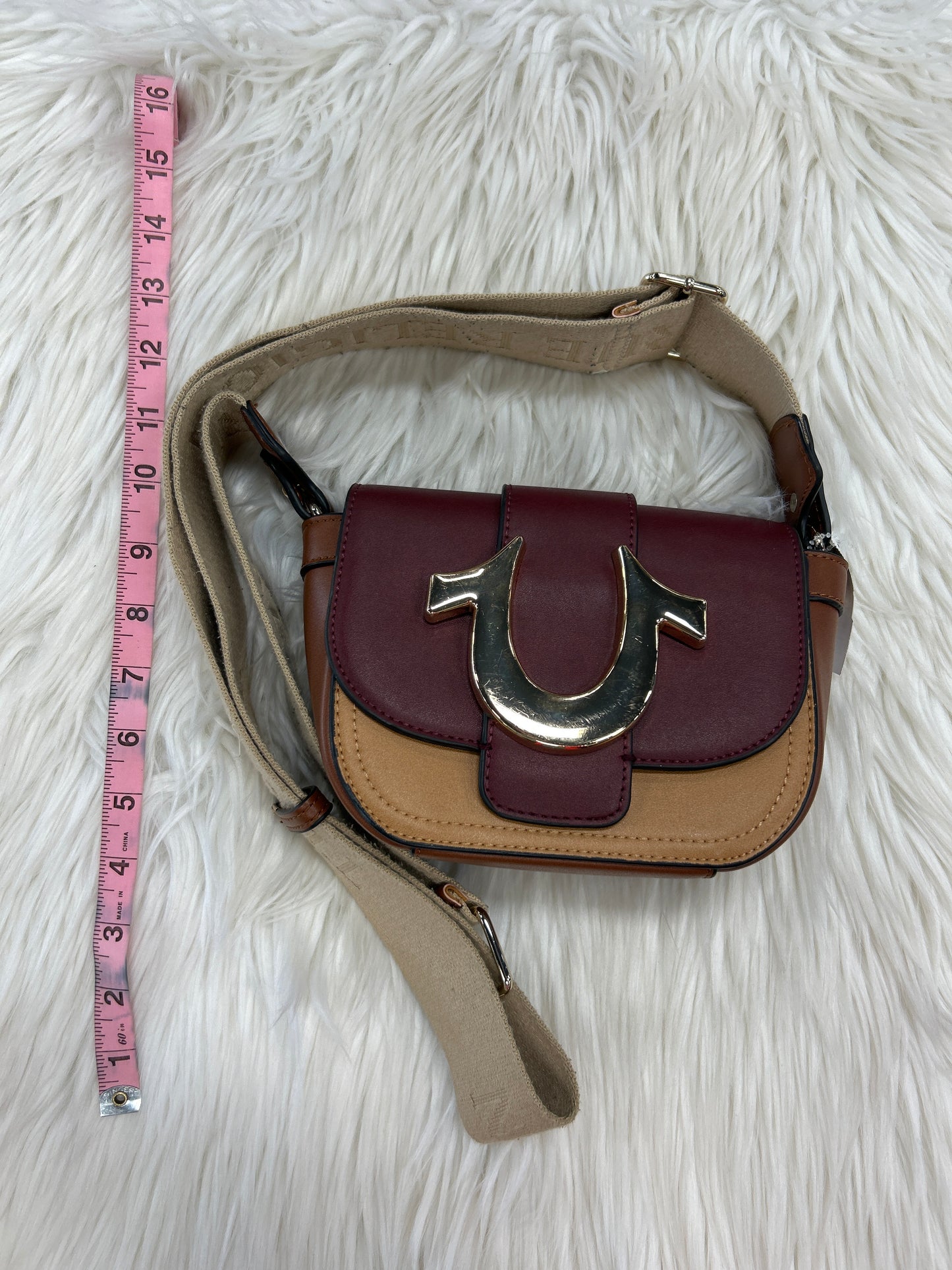 Handbag By True Religion In Purple & Tan, Size:Small
