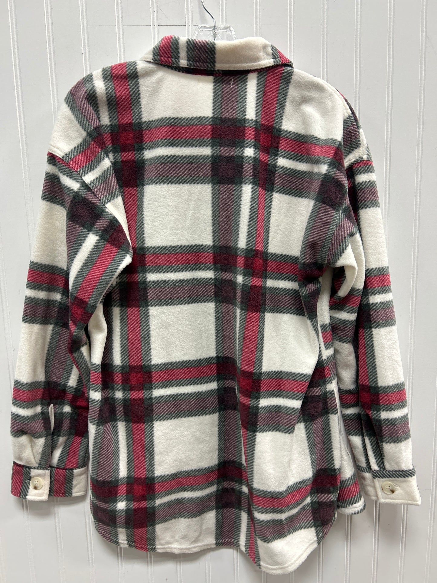 Jacket Fleece By Maurices In Plaid Pattern, Size:S