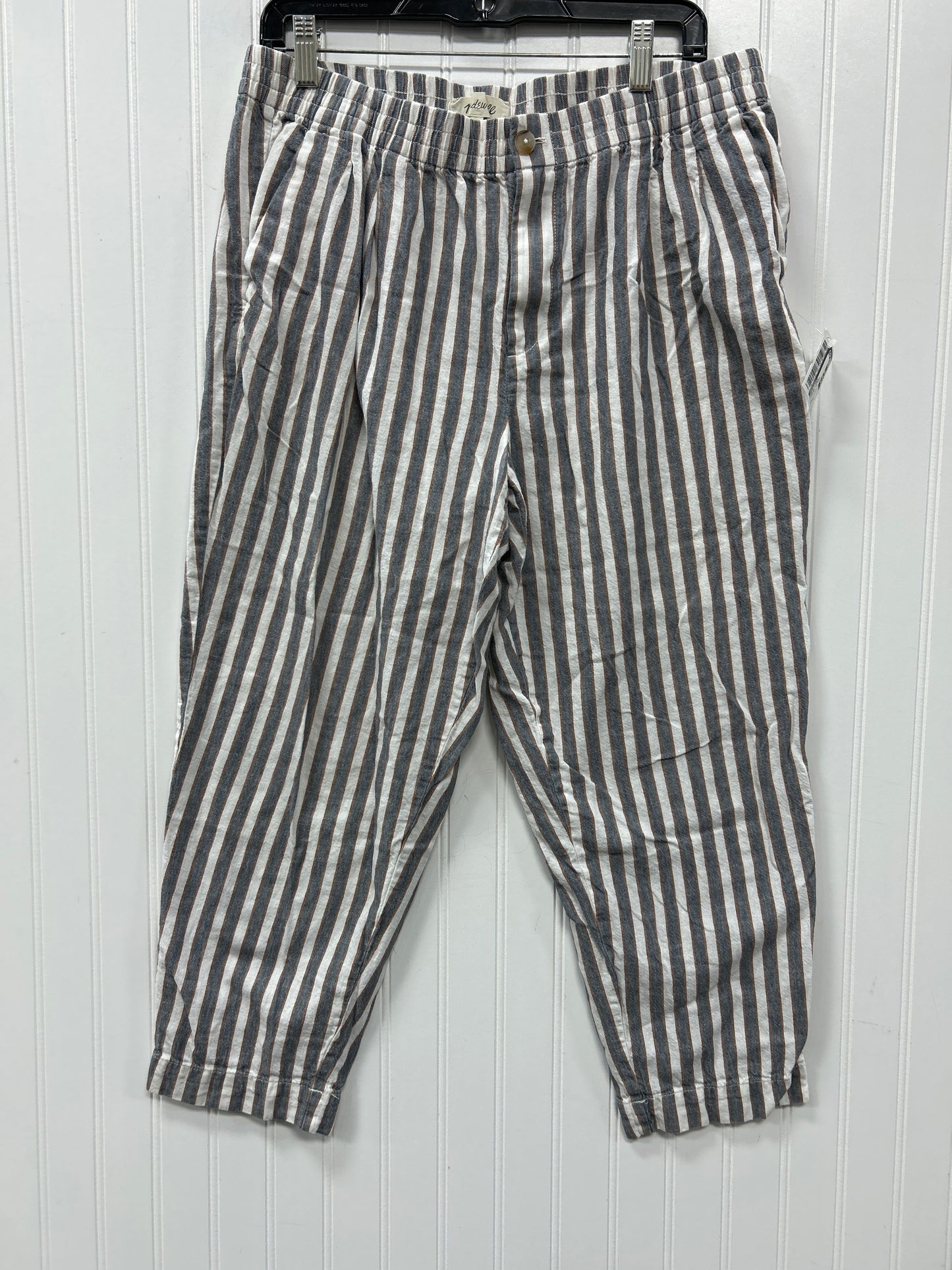 Pants Linen By Madewell In Striped Pattern, Size:L