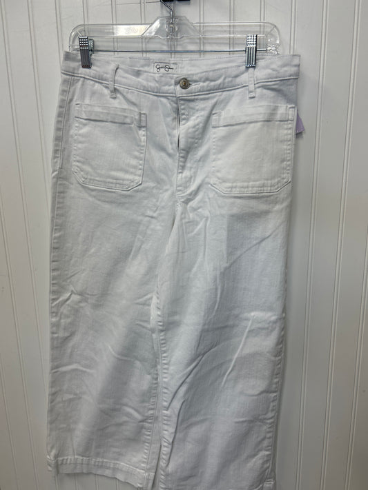 Jeans Cropped By Jessica Simpson In White Denim, Size:10