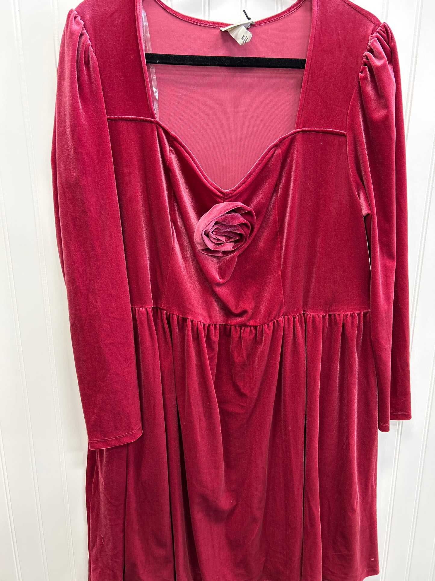 Dress Party Midi By Ava & Viv In Pink, Size:2X