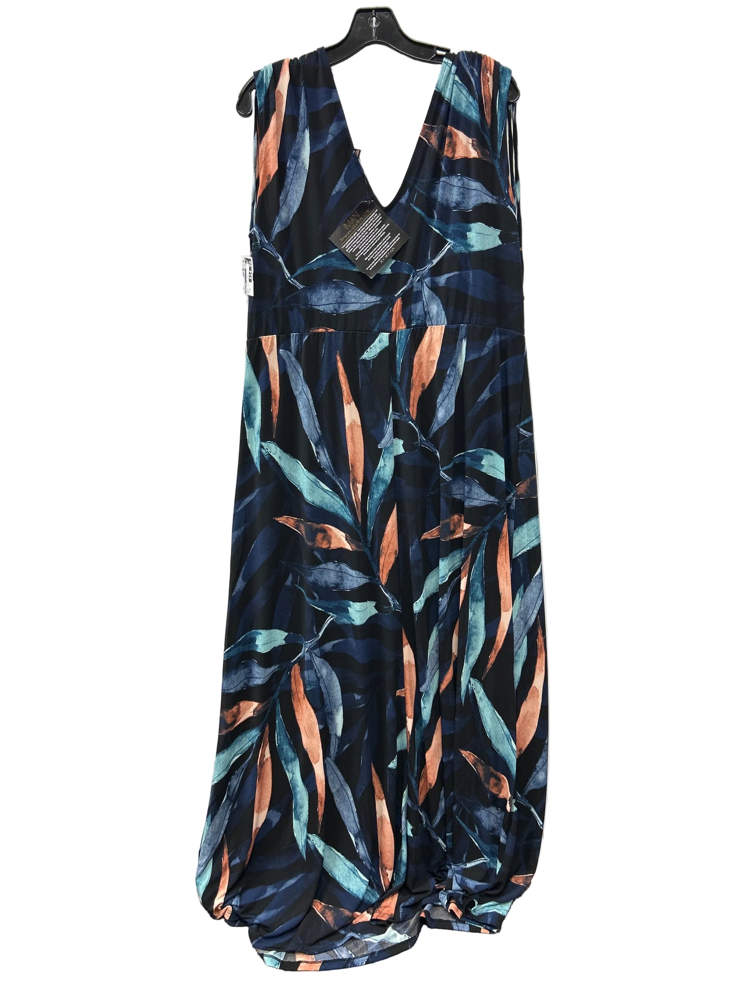 Dress Casual Maxi By Iman Hsn In Navy, Size:Xl