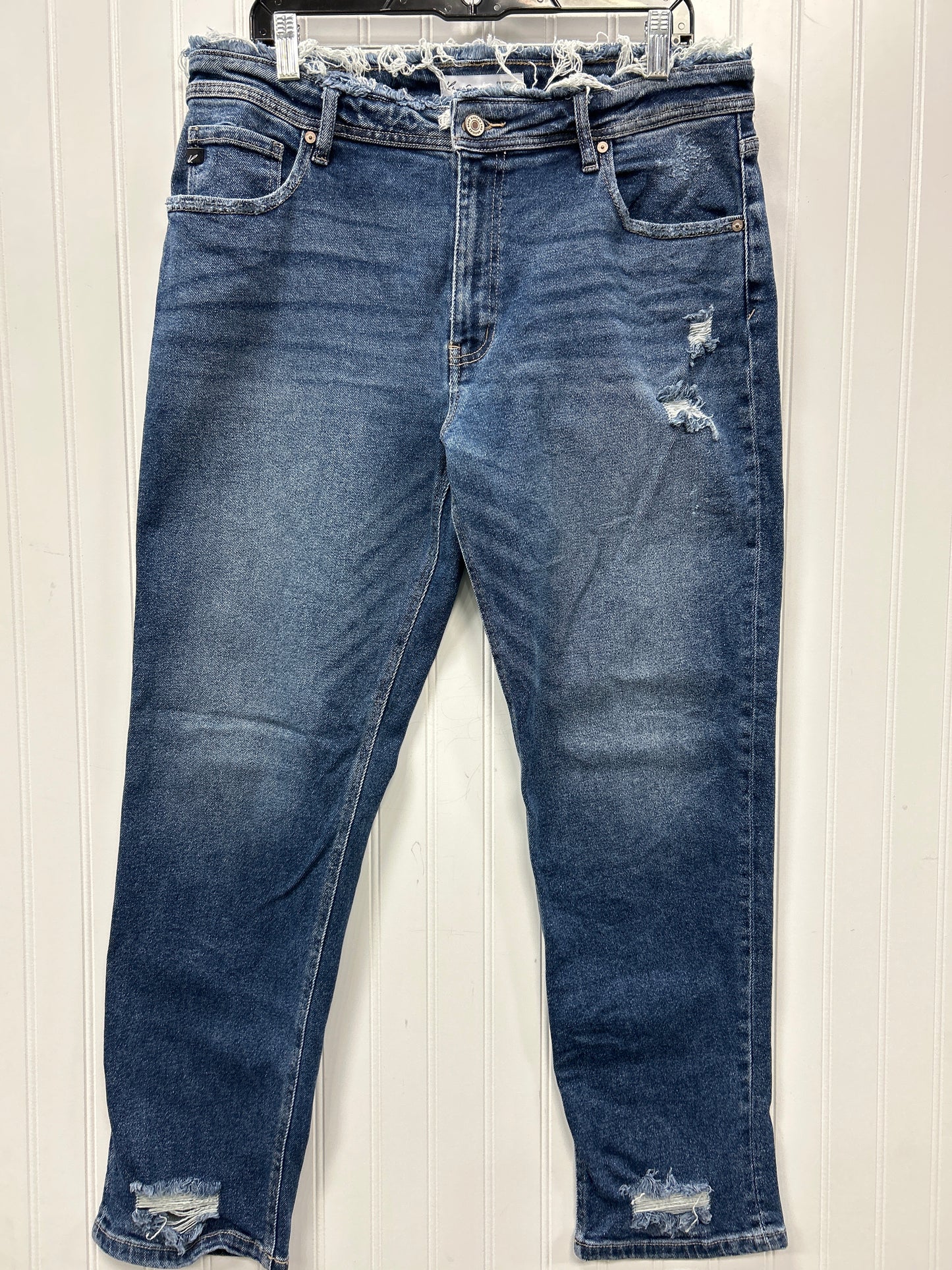 Jeans Straight By Kancan In Blue Denim, Size:10
