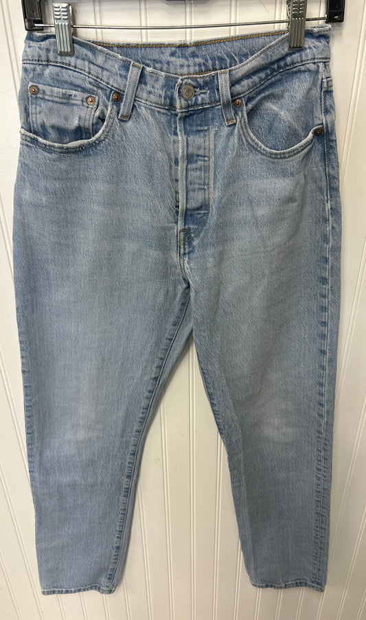 Jeans Straight By Levis In Blue Denim, Size:4