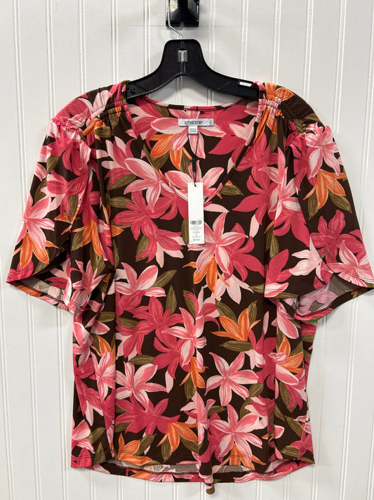 Top Ss By Chicos In Pink, Size:Xl