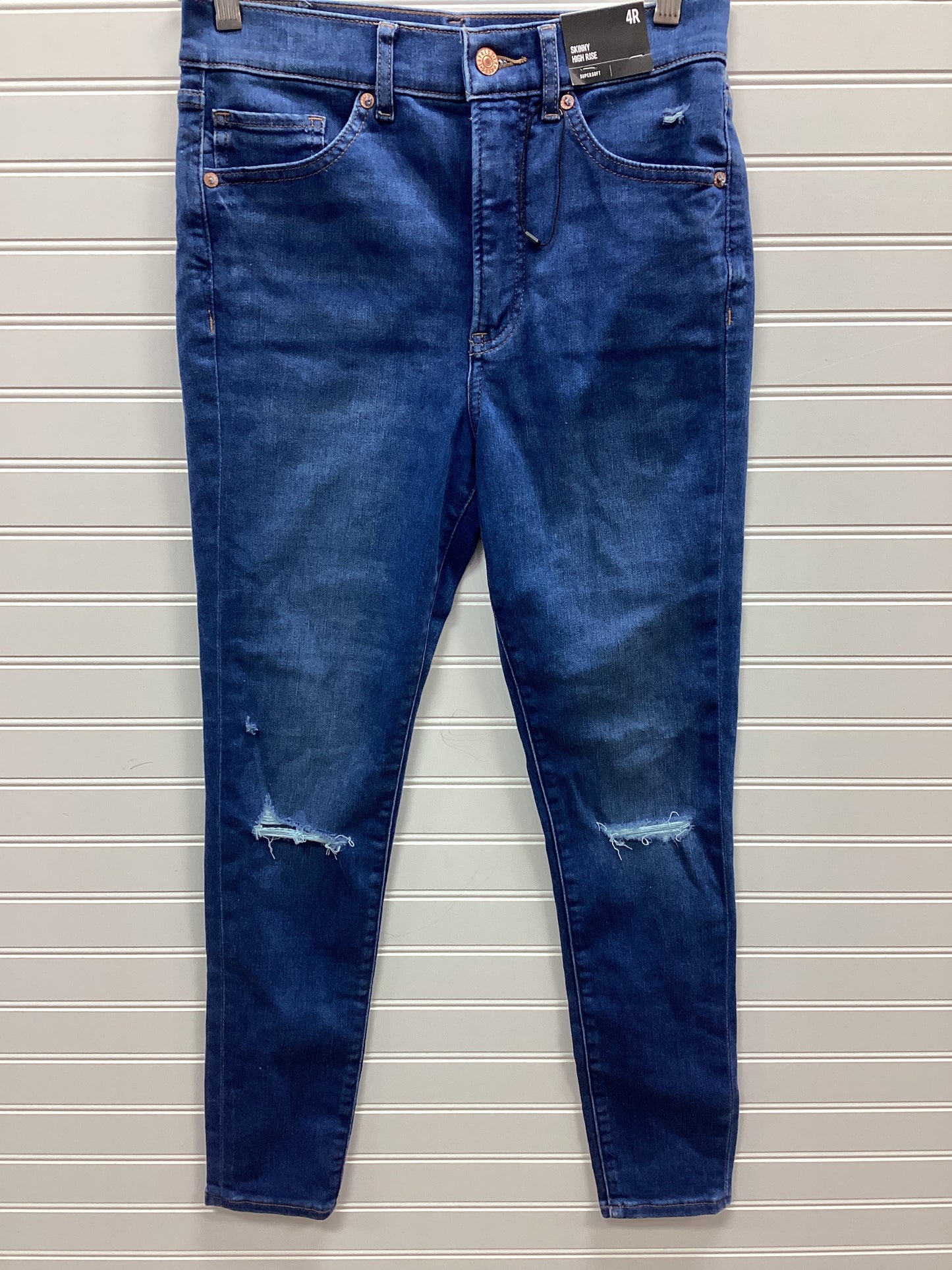 Jeans Skinny By Express In Blue Denim, Size:4