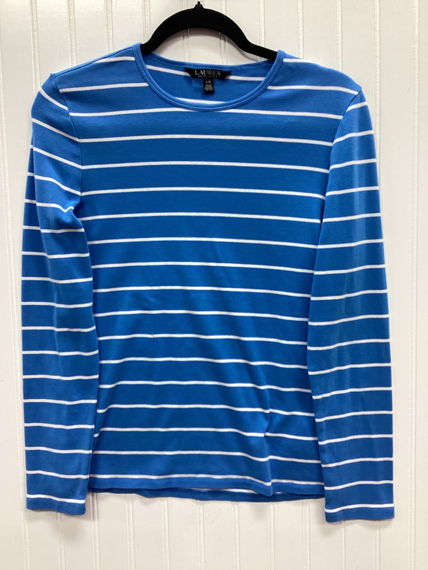 Top Ls By Lauren By Ralph Lauren In Blue, Size:L